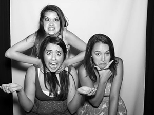 Birthday party. Black and White photo. Taken in Wichita Kansas